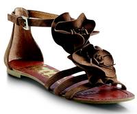 Jette Sandalen mit Blumendekor in Braun